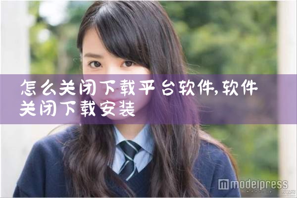 怎么关闭下载平台软件