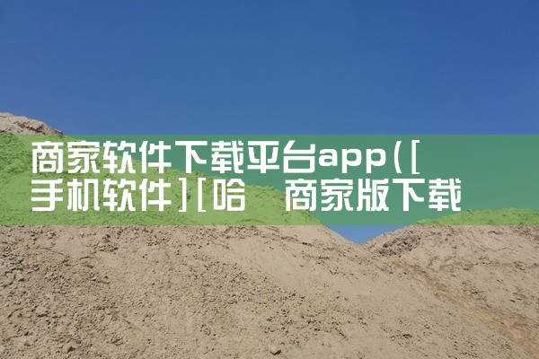 商家软件下载平台app